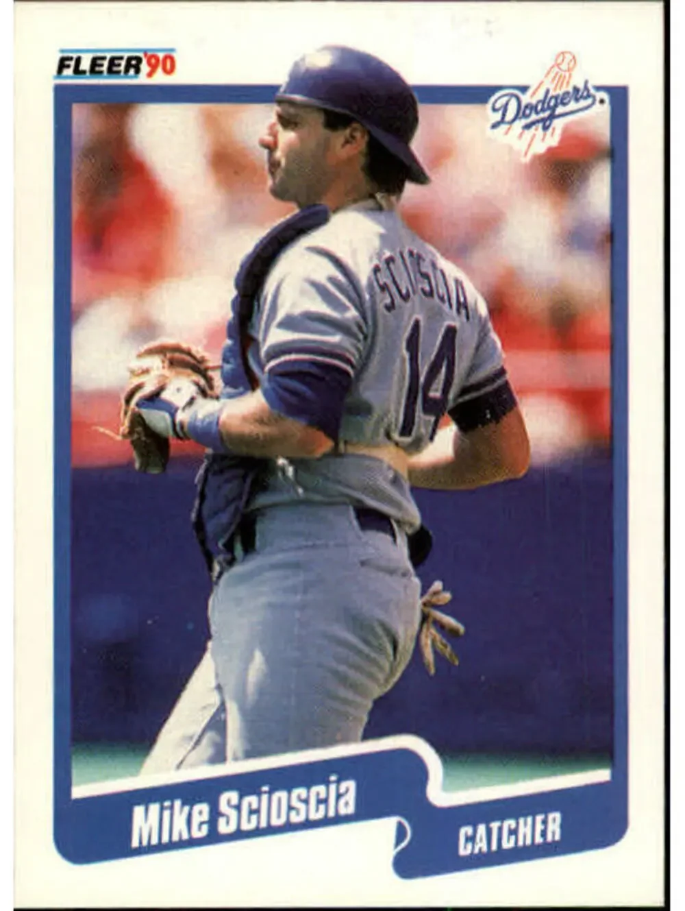 1990 Mike Scioscia Fleer Baseball Card #407